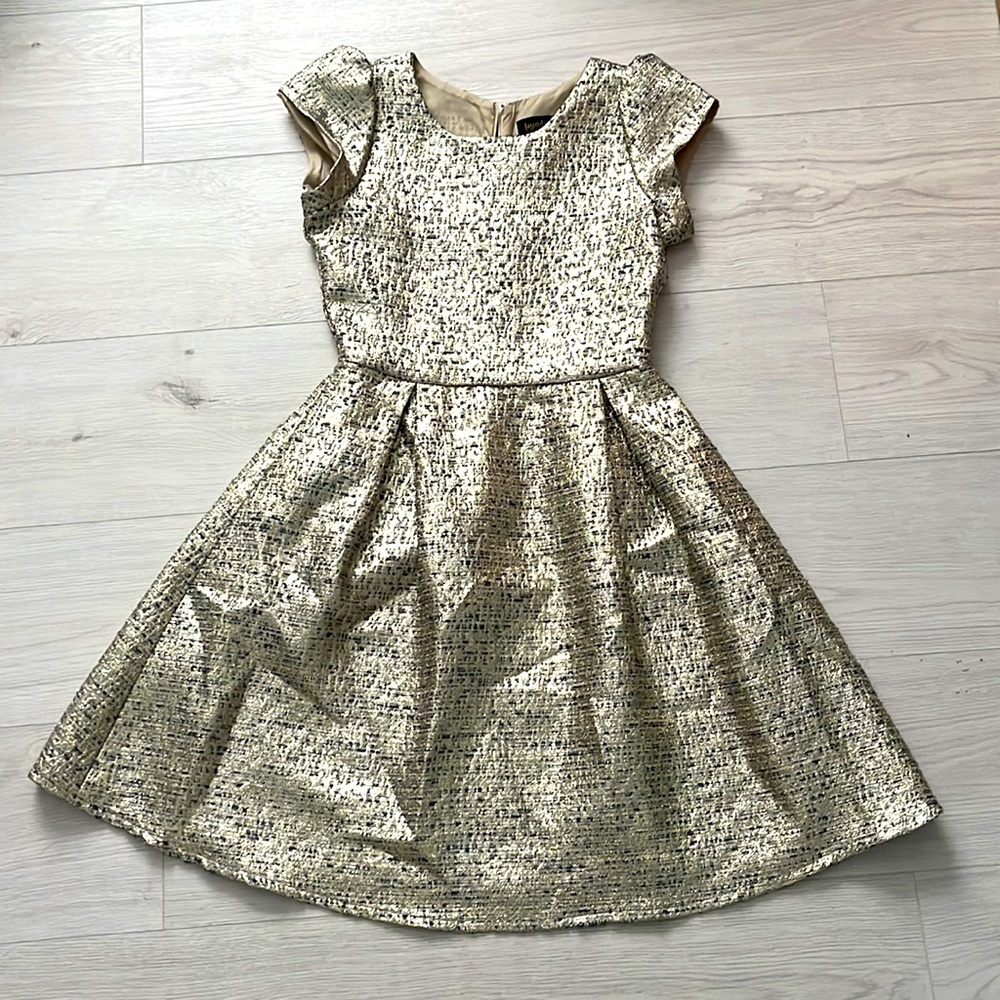 Gold Dress Size: 14 kids Worn Once Excellent Condition